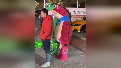 青蛙 在路边沉迷吃瓜,瓜果诱惑难挡